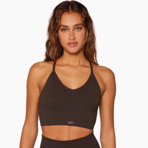 Set Active Sculptflex Ribbed V Bra Espresso